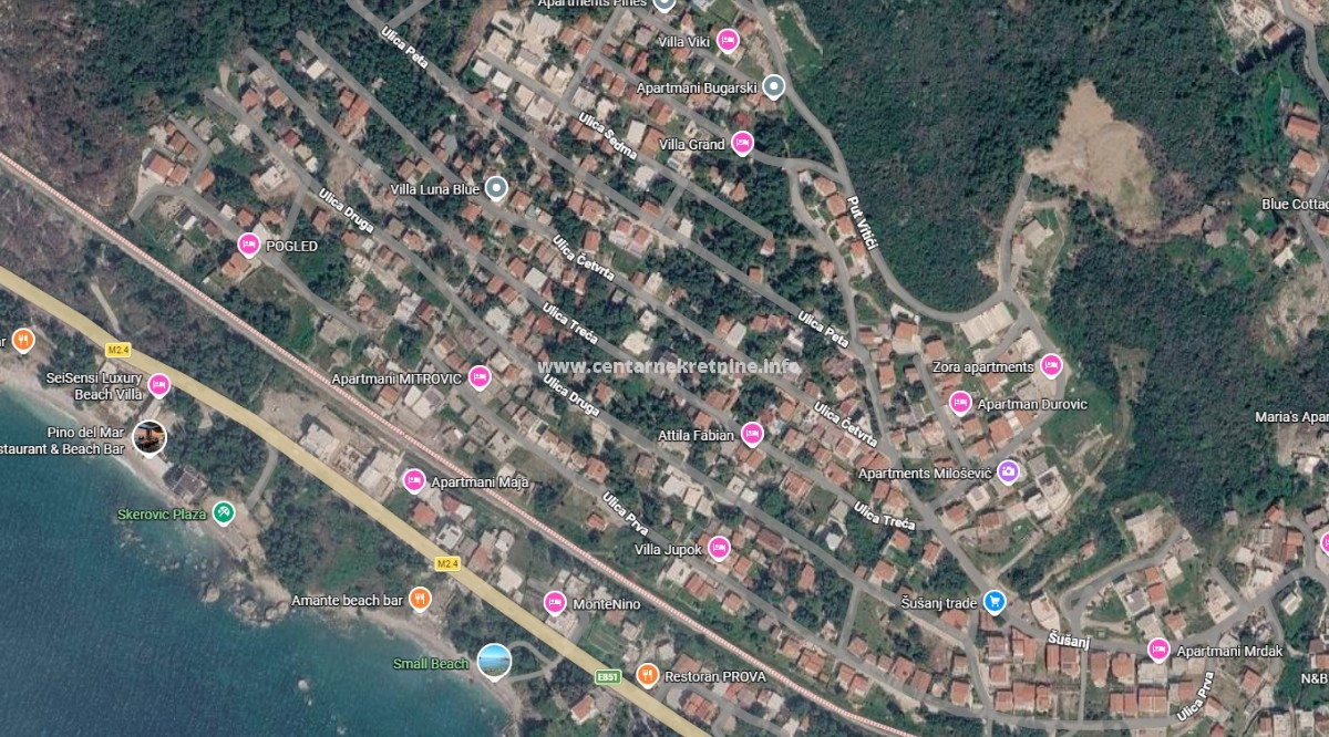 Prodaja, urbanizovano zemljište 300m2, Šušanj, Bar